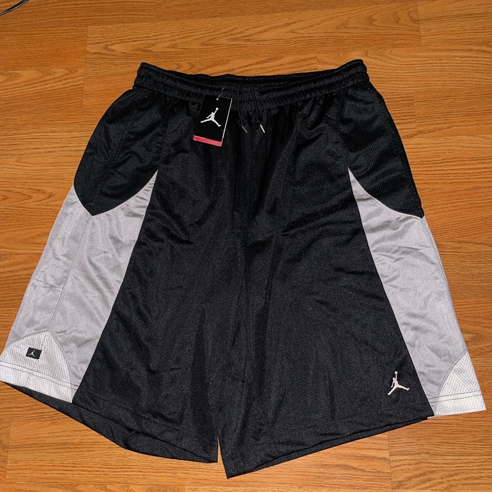 Rare Nike Air Jordan Basketball Shorts Black White Grey 2xl XXL NWT